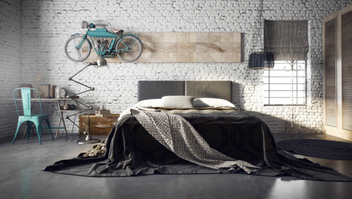 modernog dizajna-of-spavaća soba-berba-dekoracija