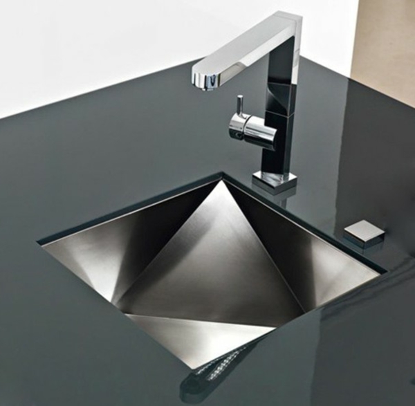 съвременните дизайнерски мивка-с квадратни форма