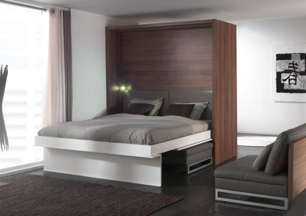 модерна спалня - комплект-сгъваеми идеи Бет-спестяваща пространство устройства