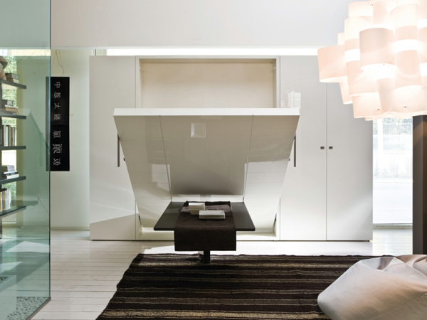 taitettavat sänky moderni makuuhuoneen suunnittelun-pieni-makuuhuoneen-set-laitoksessa ideoita