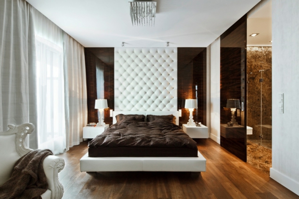 moderna spavaća soba luksuzni noćni stakleni luster