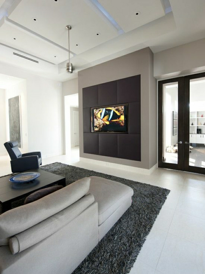 moderne-salon-design-salon-mur-panneau-tv-mural-tv-mural TV panneau mural
