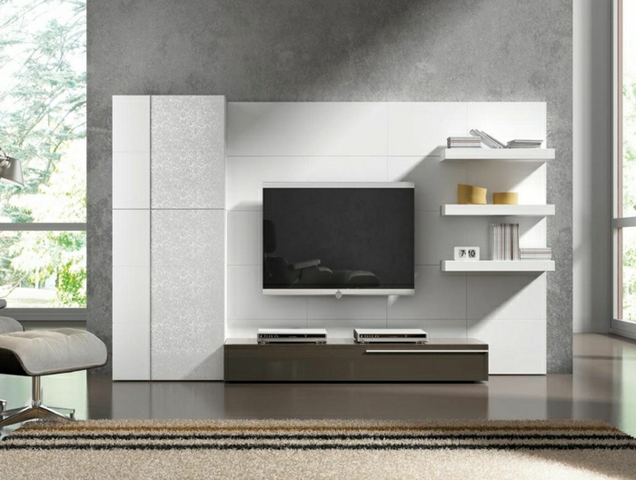 -modern-dnevni boravak-dizajn-dnevni boravak-set-zidna ploča-tv-zid-zid TV