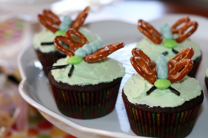 muffins-सजाने-विचारों-तितलियों-कप केक डेको