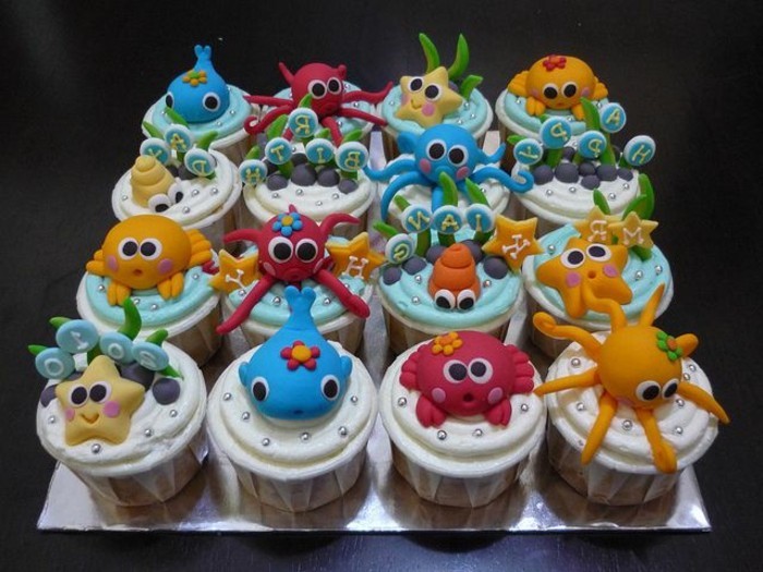кифли-де-идеи-за-декориране рожден ден muffins-
