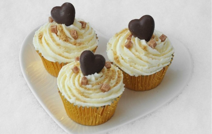 muffins-Διακοσμήστε-valentine-σοκολάτα-herzchen-muffin-deco