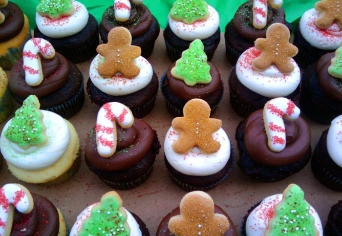 muffins-διακόσμηση-Χριστούγεννα-φοντάν ειδώλια-φοντάν-δημιουργία