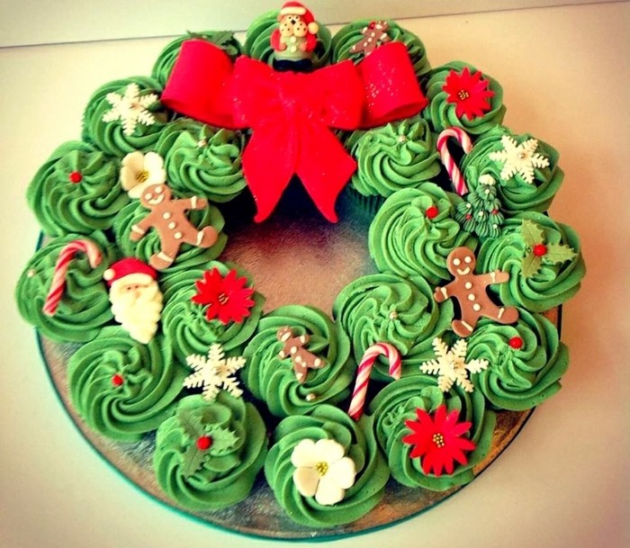 muffins-διακόσμηση-Χριστούγεννα-muffins Διακοσμήστε Στεφάνι