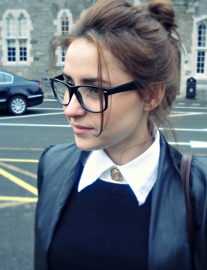 nerd-naočale djevojka boem stil