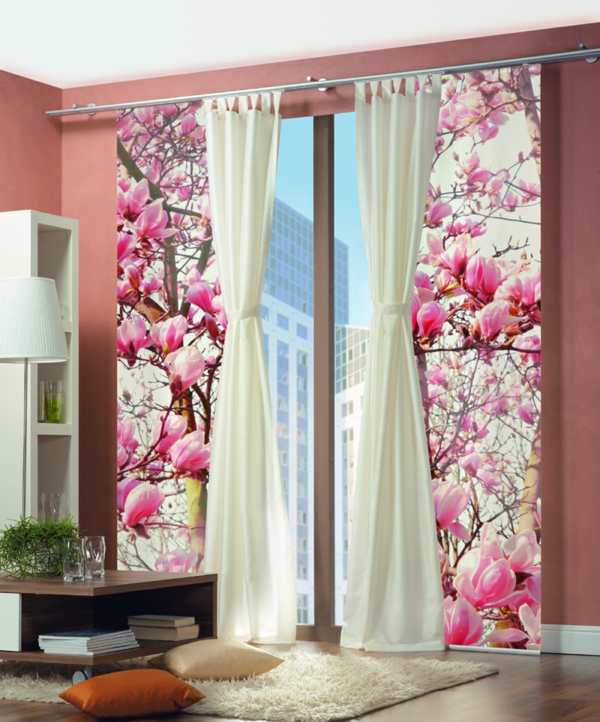 lindas cortinas-diseño moderno-colores rosados