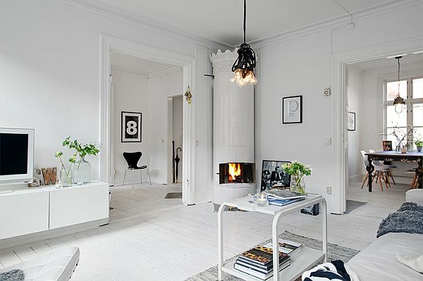 Nordic-mode in-the-helyiség kialakítása, kreatív szoba-design