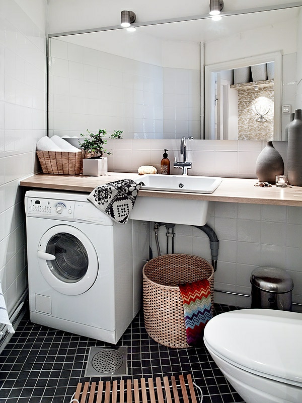 Nordic-mode in-the-szoba-design gyönyörű, fürdőszoba