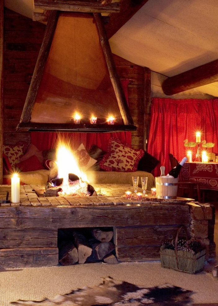 otvorena ognjištu romantično-uokviren-wohnzimmer