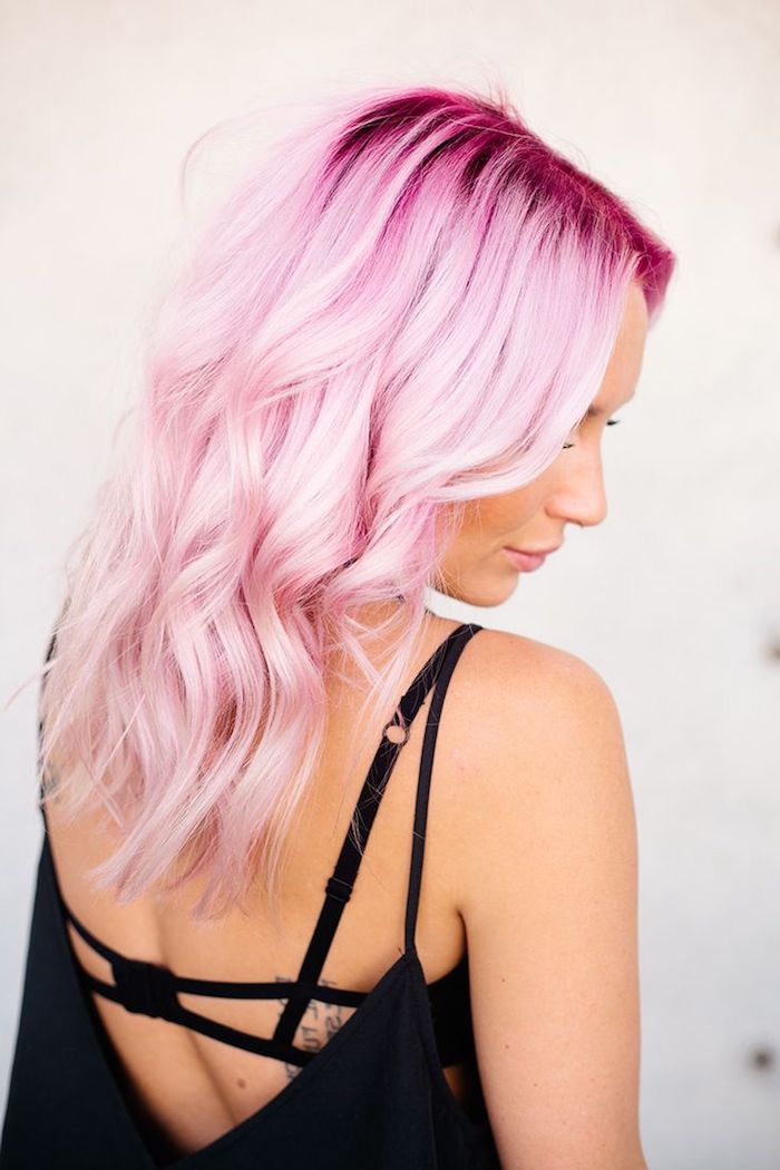 ombre ružičaste ideje boje boja kose fancy ekstravagantne ideje za žene