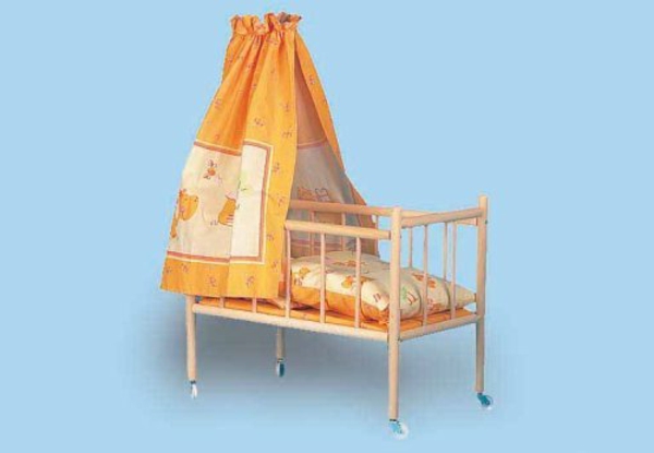 cama de color naranja-baby-cartel