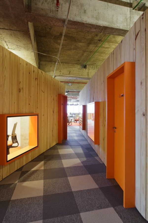 橙室内门，实木 - 现代设计换了，室内