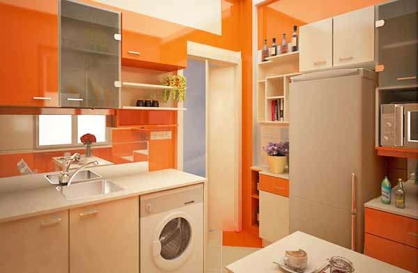 narancs-konyha-fal színe-cool-megjelenés