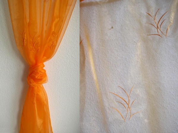 органза-завеси-оранжев цвят - изглеждат много сладки