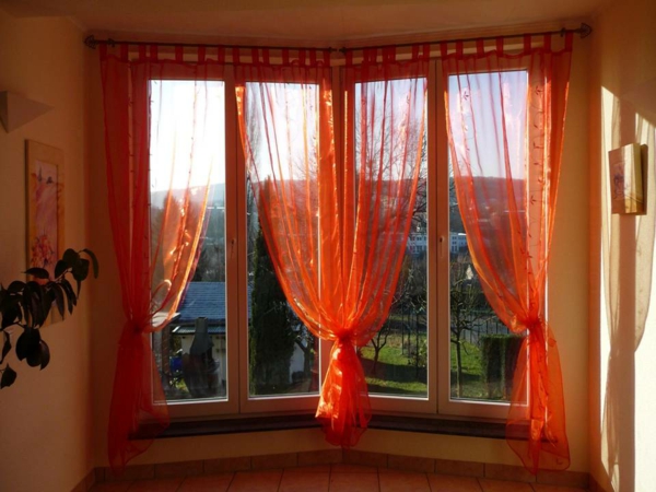 organza-zavjese-narančaste nijanse - lijep pogled s prozora