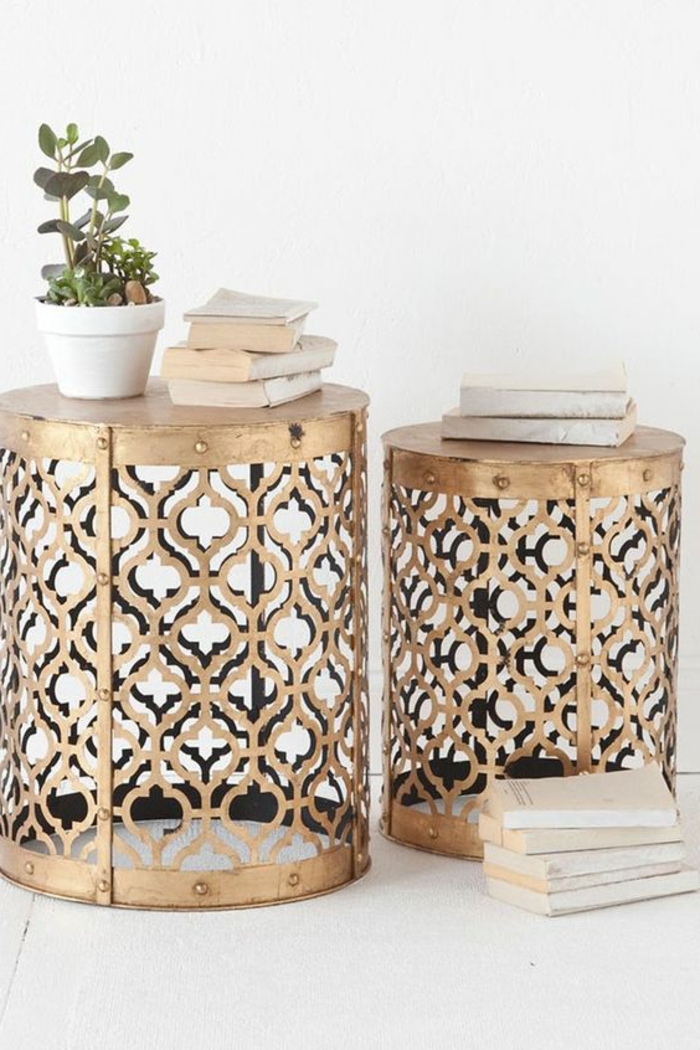 арабски мебели декоративни елементи декорегални за пот и книги кафени маси решетка златна декорация
