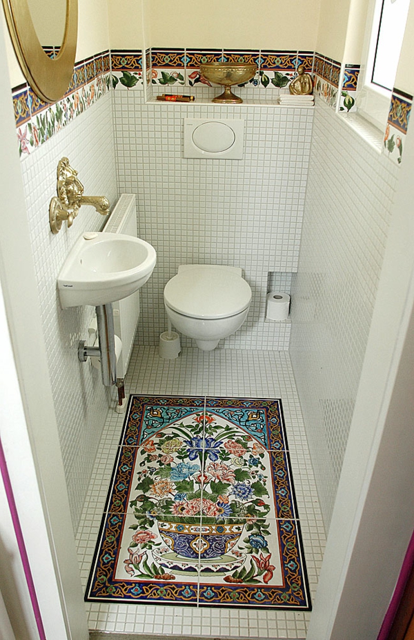 oriental-laatat - erittäin komea - pienessä kylpyhuoneessa