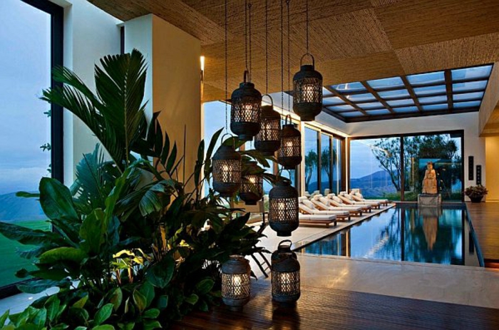 arab namještaj izvrsnu atmosferu u vlastitom vrtu deko ideja s biljkama i svjetiljkama viseći bazen lampe