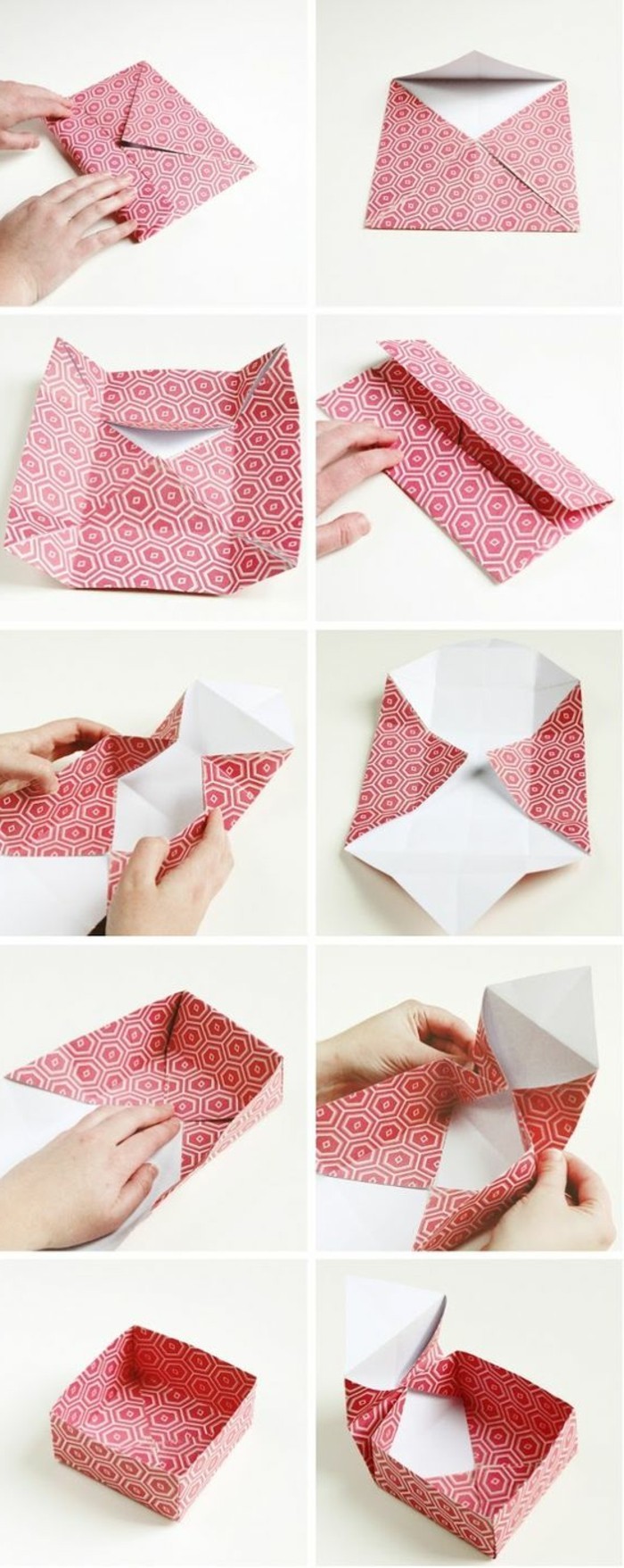 figuras de origami Origami-bricolaje caja de regalo Origami-con-patrón de papel