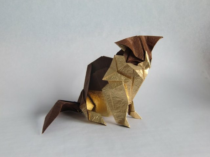 origami macska origami figurák összecsukható technika-papír, origami foldingmanuals