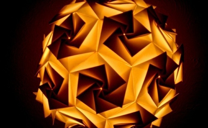 оригами абажур-а-пра-оригами лампа