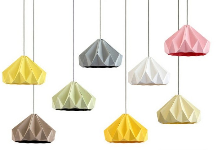 origami-lampunvarjostin alkuperäisiä origami-varjostimet