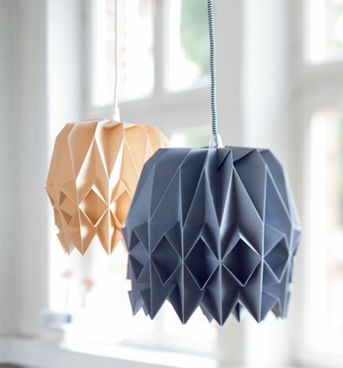 оригами абажур-красив-абажур-на цвят хартия лампа