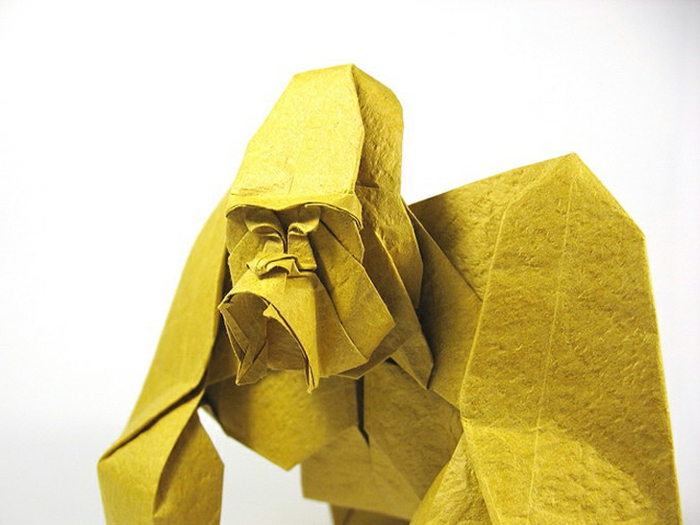 оригами животни-а-горила в жълто-