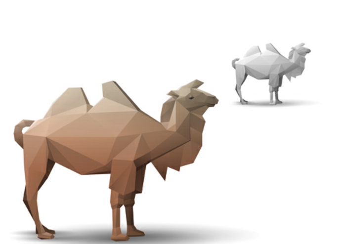 muy creativo diseño camello origami chapucero