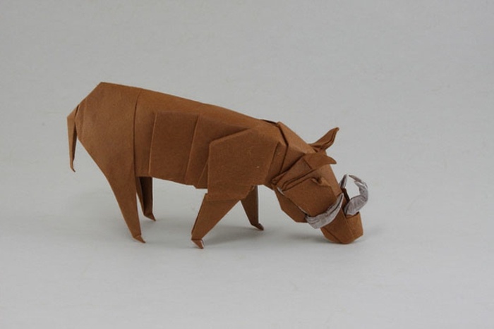 origami animales-a-keiler - fondo gris