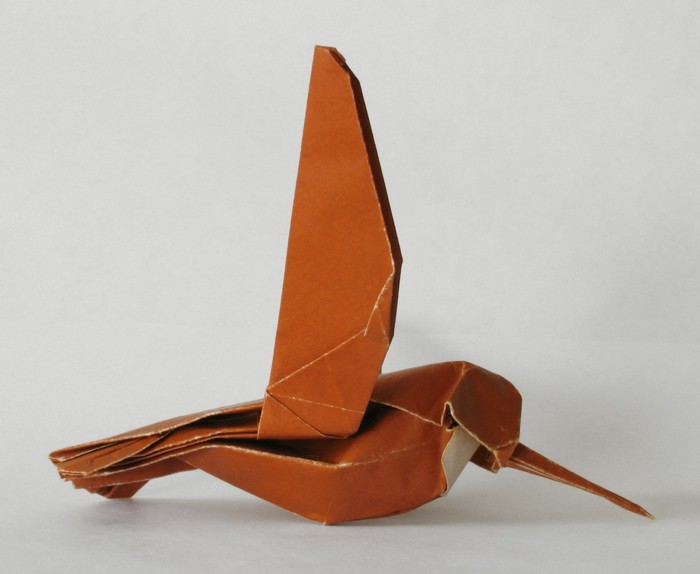 折纸动物 - 一个小的鸟
