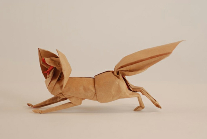 оригами животни-а-бягане-лисица
