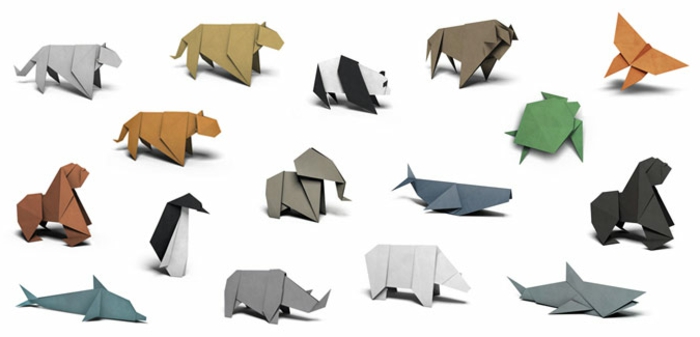 idea del origami-animales-interesante-bricolaje