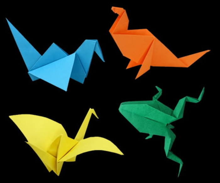 оригами животни-красив-пъстър цвят