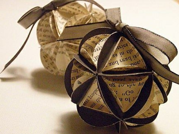 origami za Božić bež-lopte