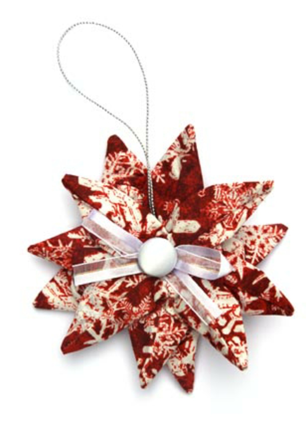 origami-karácsony-gyönyörű csillag - háttér fehér