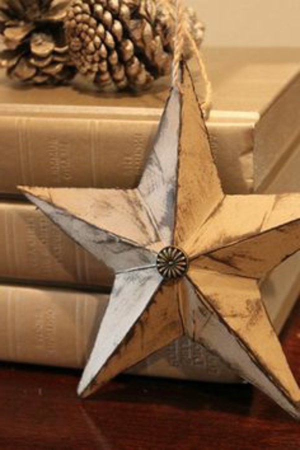 оригами до Коледа-сребро-звезден