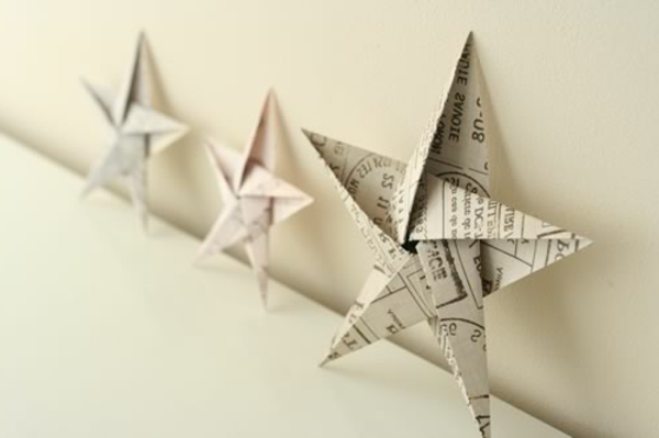 оригами до Коледа-звезден липса на листа