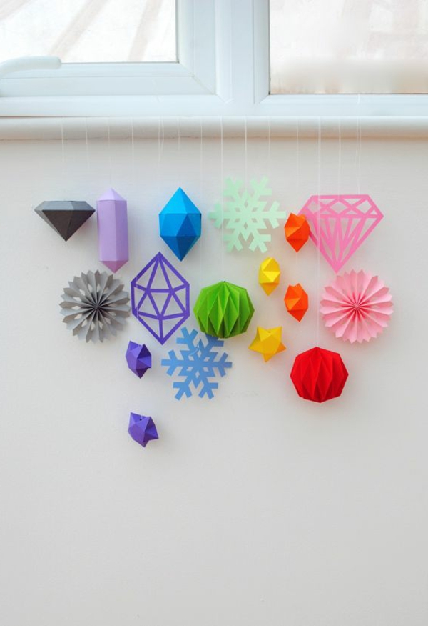 origami-karácsony-szuper-gyönyörű színes színek - különböző színekben