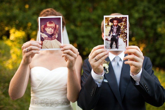 оригинални сватбени снимки идеи най-булката и младоженеца-малко от деца