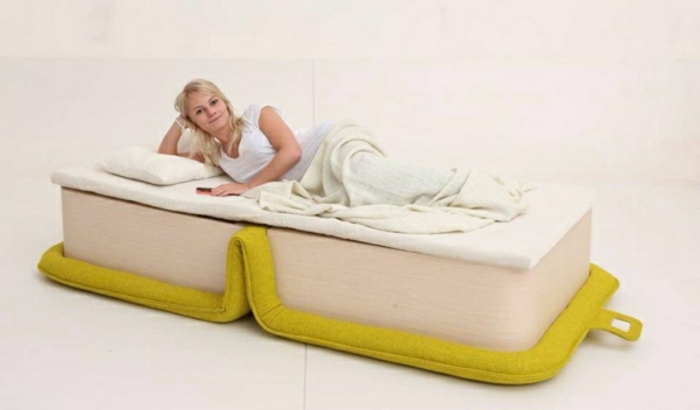 الأصلي سرير أفكار أنيقة-نموذج في أصفر اللون