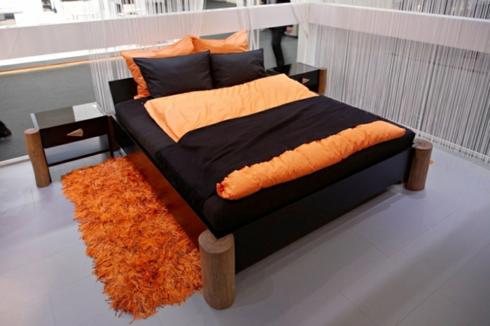 оригинални идеи спално-оранжево-модел-много шик