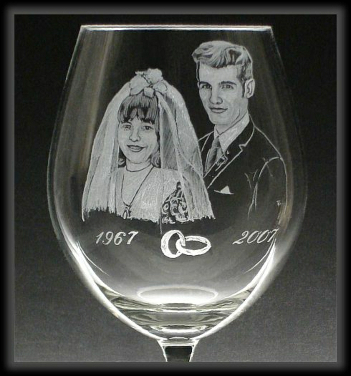 оригинални подаръци снимка Уникален винена чаша печат-двойка