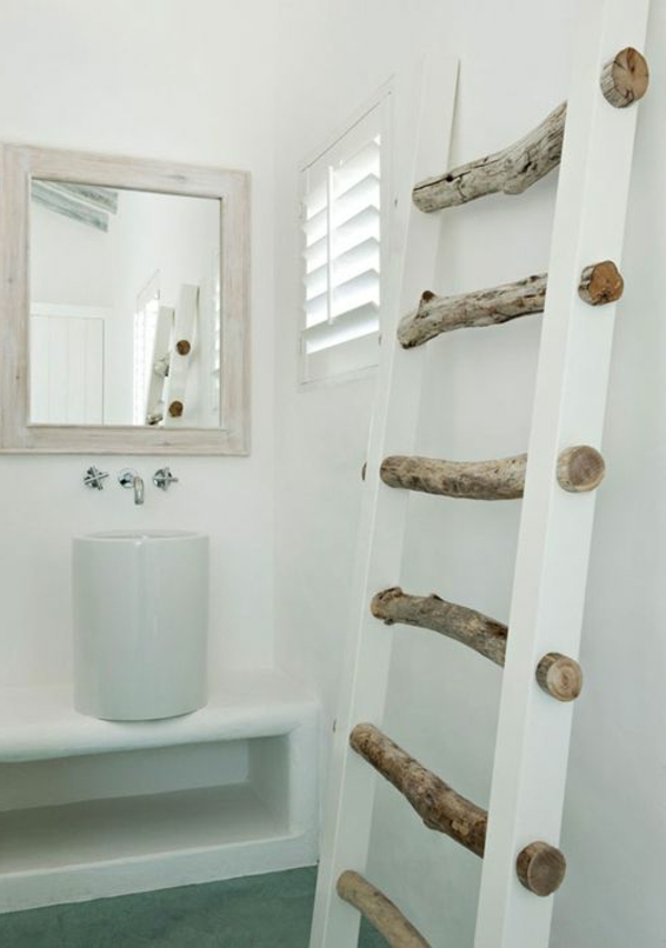 Izvorna-ideja-of-the-kupatilo-drvo ljestve-nego-nadtuchhalter