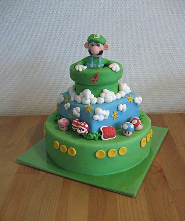 gâteaux Décore - - anniversaire d'origine fête-enfants-grands-tartes-ordre-super-mario-personnages