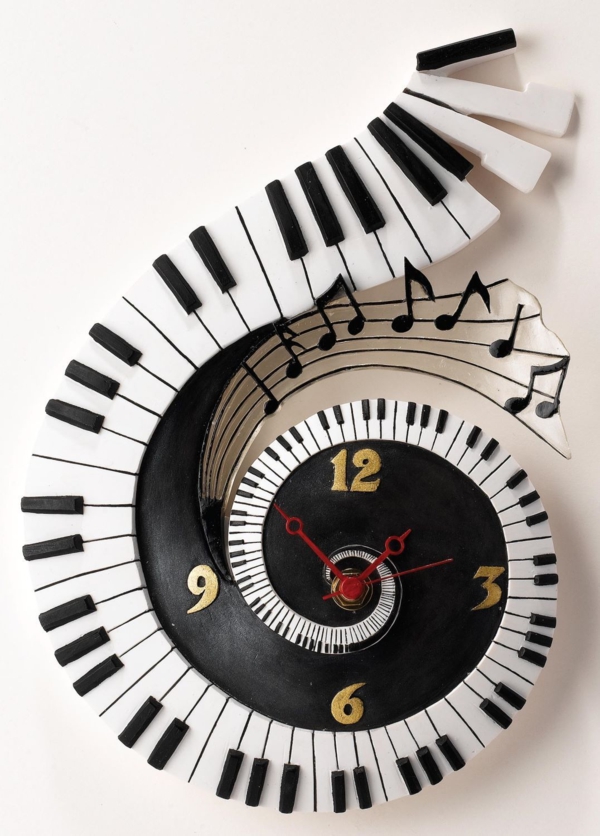 मूल-दीवार-घड़ी के पियानो